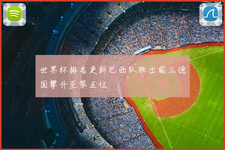 世界杯排名更新巴西队跌出前三德国攀升至第五位